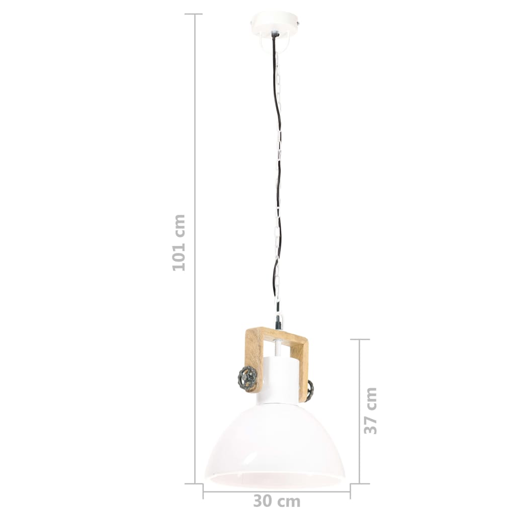 Lampada a Sospensione Industriale 25 W Bianca Rotonda 30 cm E27