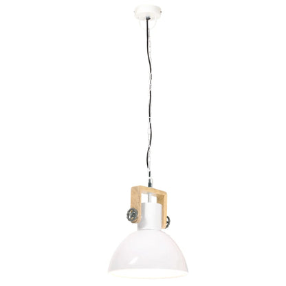 Lampada a Sospensione Industriale 25 W Bianca Rotonda 30 cm E27