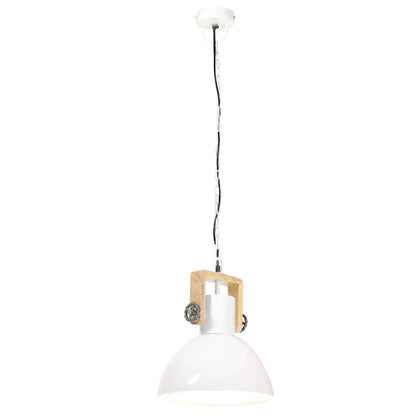 Lampada a Sospensione Industriale 25 W Bianca Rotonda 30 cm E27