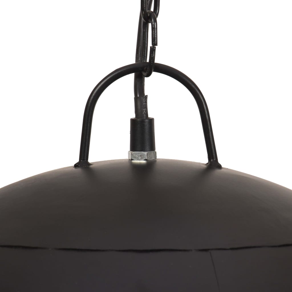 Lampada Industriale Vintage 25 W Nera Rotonda 40 cm E27 | homemem39