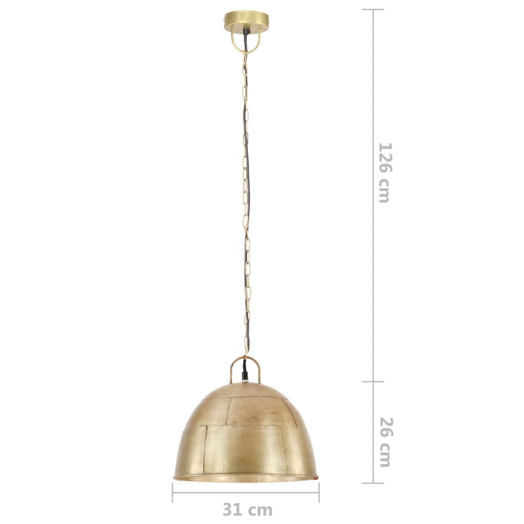 Lampada Industriale Vintage 25 W Ottone Rotonda 31 cm E27