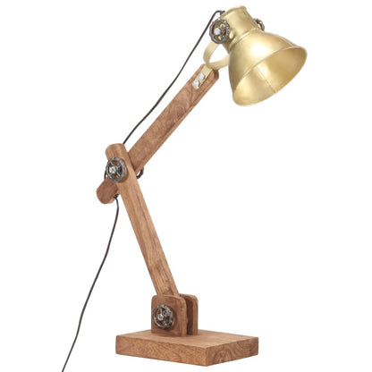 Lampada da Scrivania Industriale Ottone Rotonda 58x18x90 cm E27 | homemem39