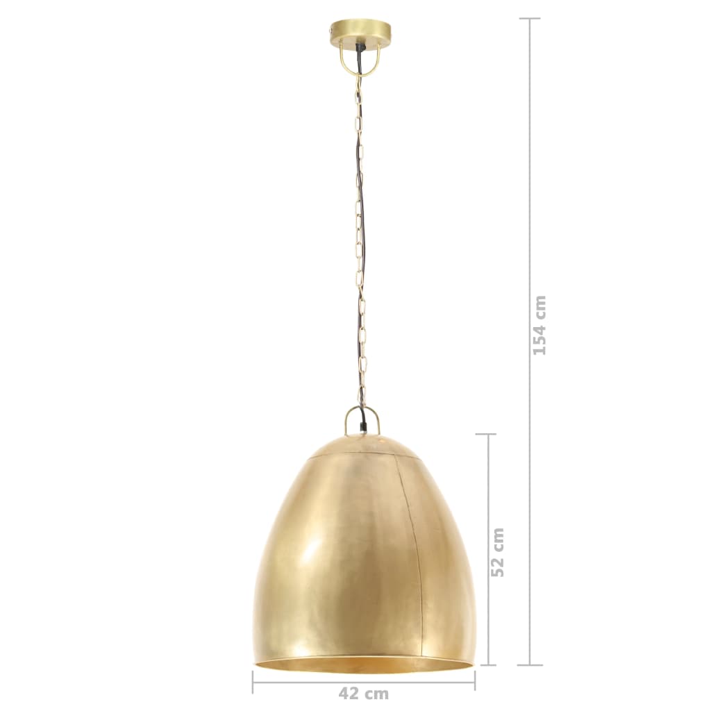 Lampada a Sospensione Industriale 25 W Ottone Rotonda 42 cm E27