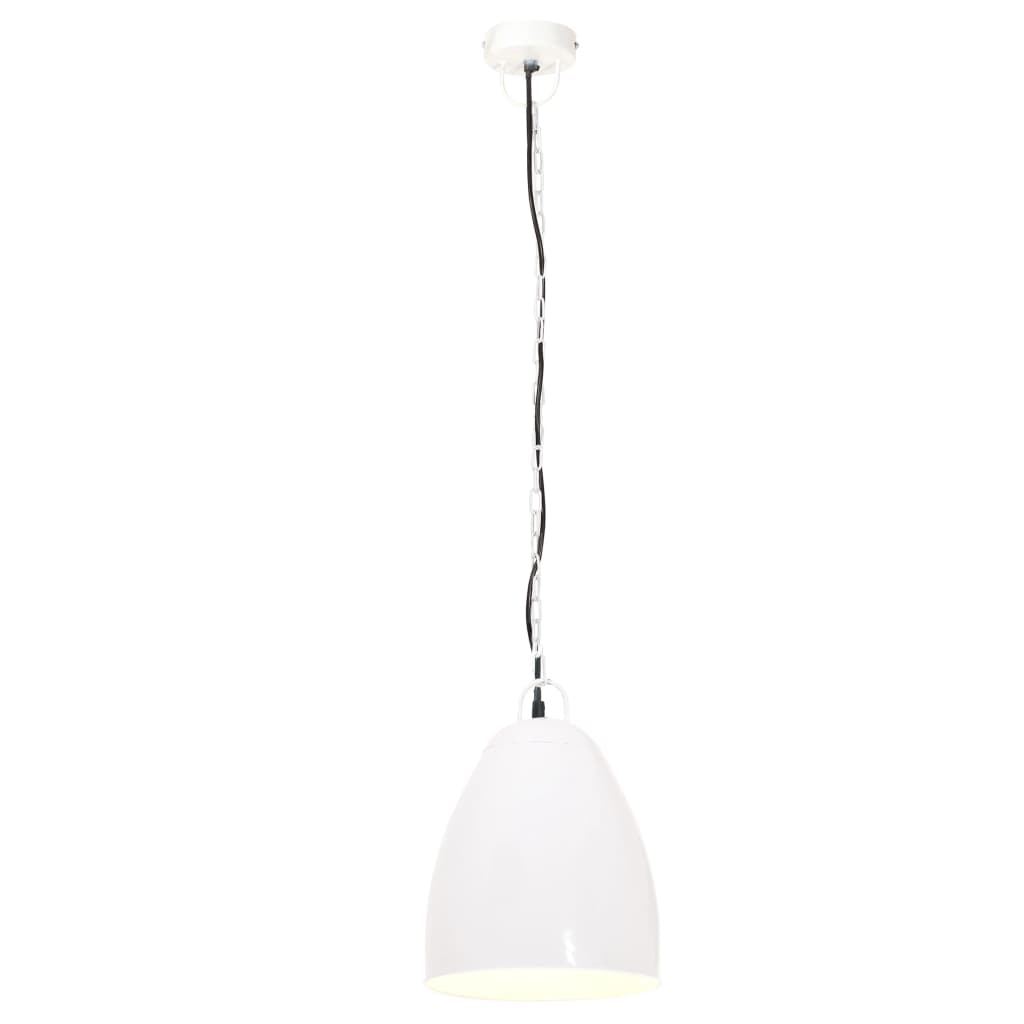 Lampada a Sospensione Industriale 25 W Bianca Rotonda 32 cm E27