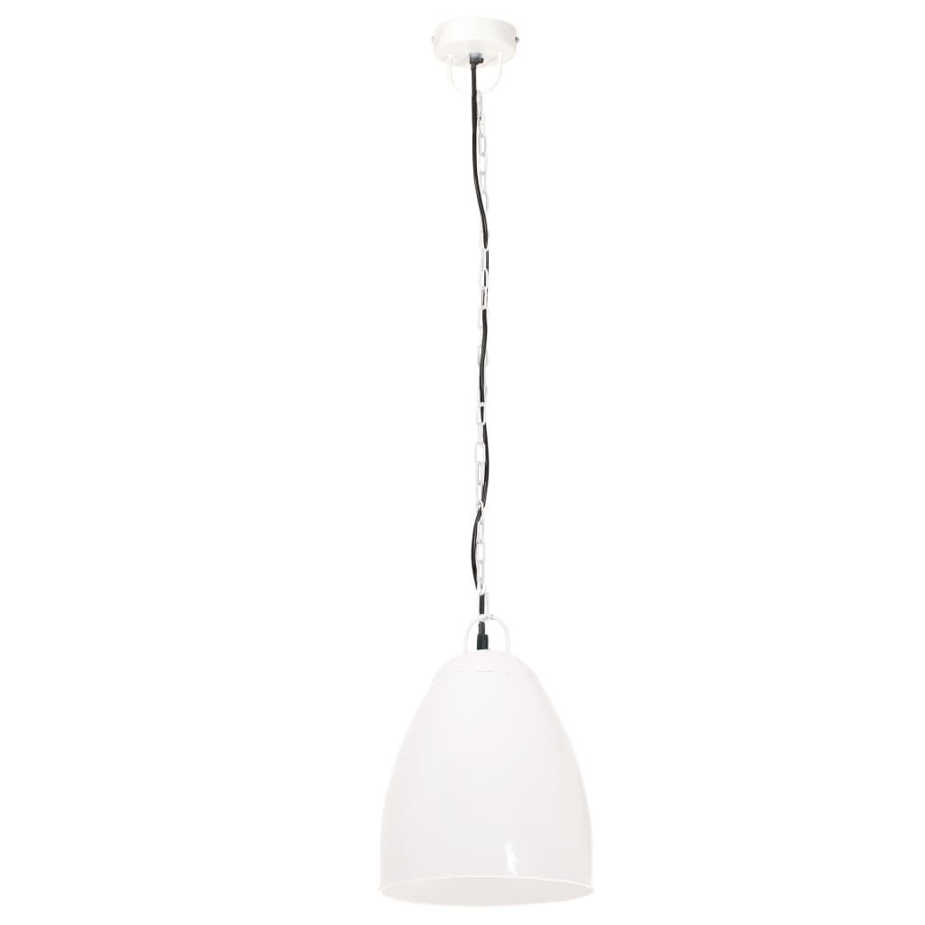 Lampada a Sospensione Industriale 25 W Bianca Rotonda 32 cm E27