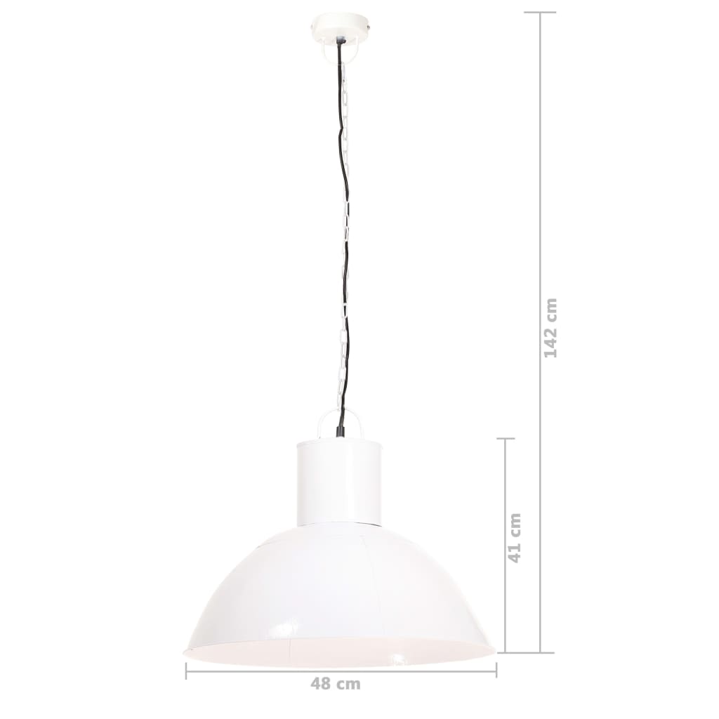 Lampada a Sospensione 25 W Bianca Rotonda 48 cm E27