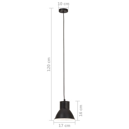 Lampada a Sospensione 25 W Nera Rotonda 17 cm E27 | homemem39
