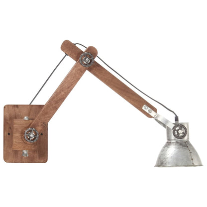 Lampada da Parete Stile Industriale Argento Rotonda E27 - homemem39