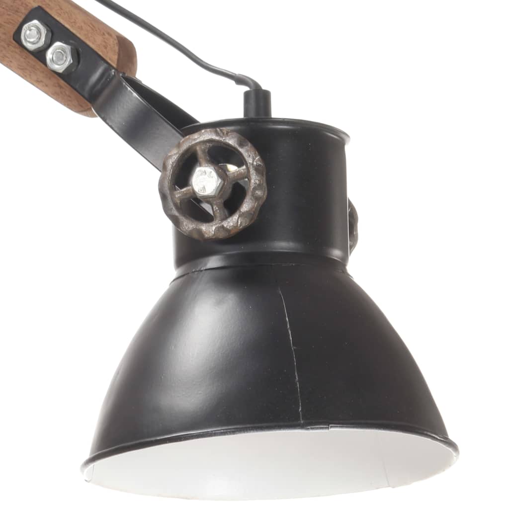 Lampada da Parete Stile Industriale Nera Rotonda E27 - homemem39