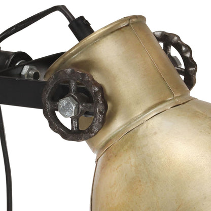 Lampada da Pavimento con 2 Paralumi Ottone E27 in Ghisa | homemem39