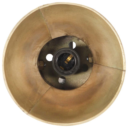 Lampada da Pavimento con 2 Paralumi Ottone E27 in Ghisa | homemem39