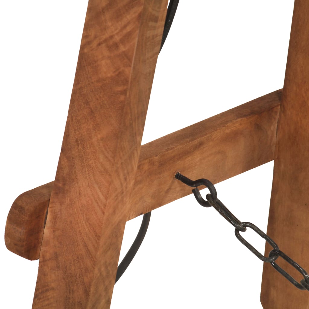 Lampada da Pavimento Argento E27 in Legno Massello di Mango | homemem39