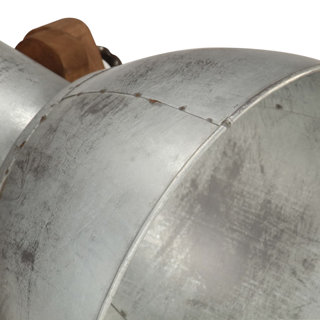 Lampade da Pavimento 3 pz Argento E27 in Massello di Mango - homemem39