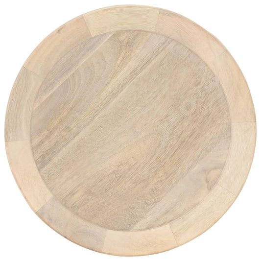 Tavolino di Servizio Ø40x45 cm in Legno Massello di Mango | homemem39