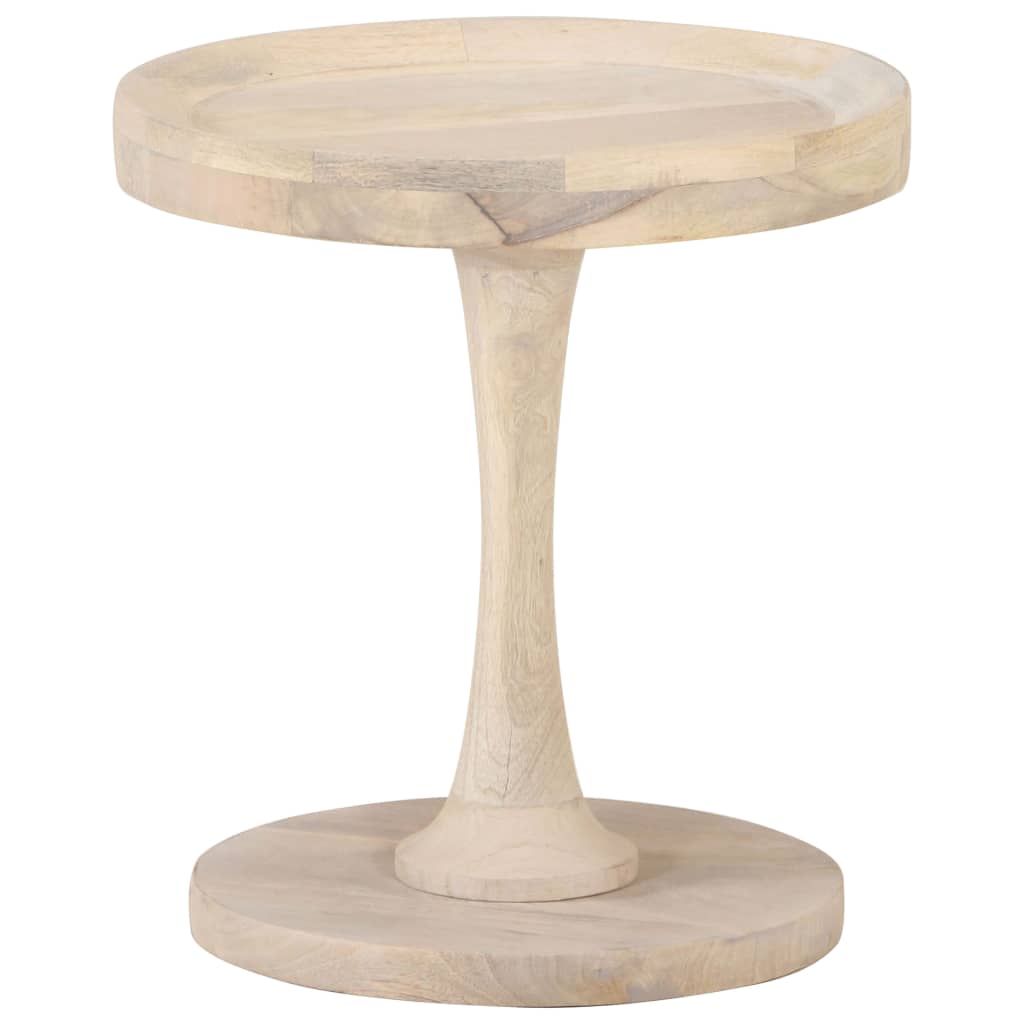 Tavolino di Servizio Ø40x45 cm in Legno Massello di Mango | homemem39