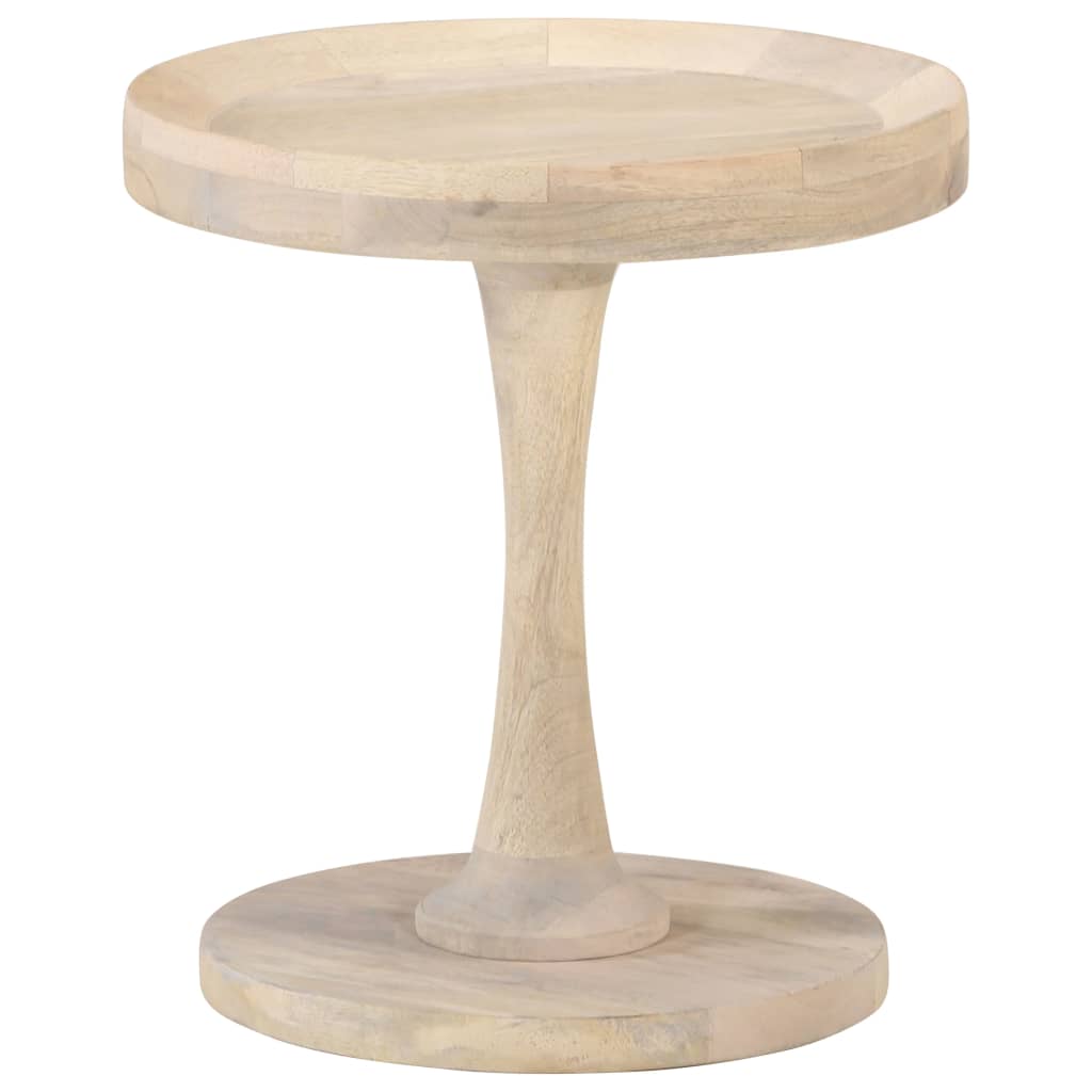 Tavolino di Servizio Ø40x45 cm in Legno Massello di Mango | homemem39