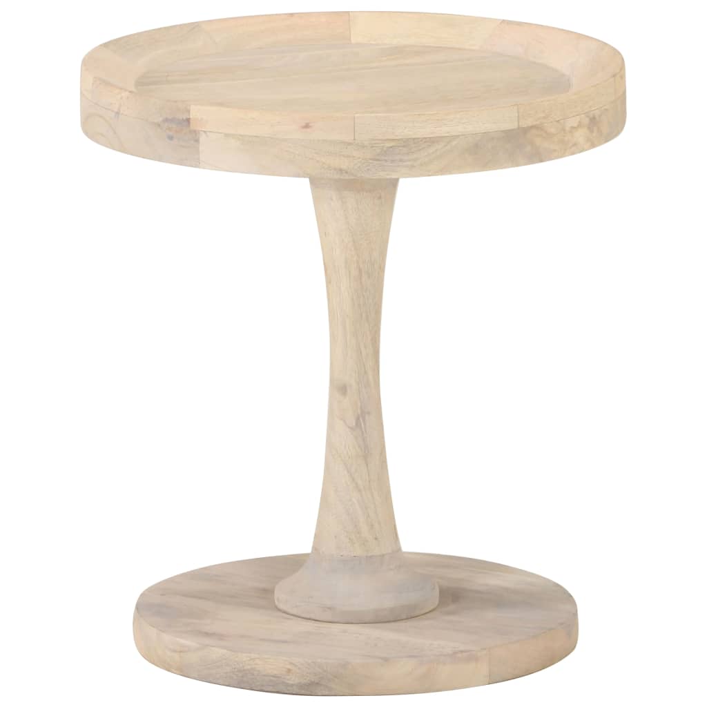 Tavolino di Servizio Ø40x45 cm in Legno Massello di Mango | homemem39