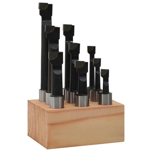 Frese di Foraggio 9 pz 12 mm con Base in Legno - homemem39