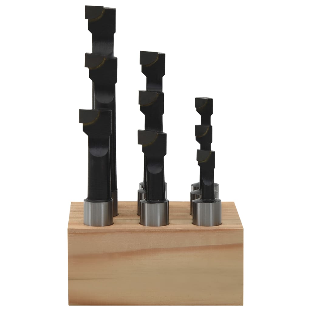 Frese di Foraggio 9 pz 12 mm con Base in Legno - homemem39