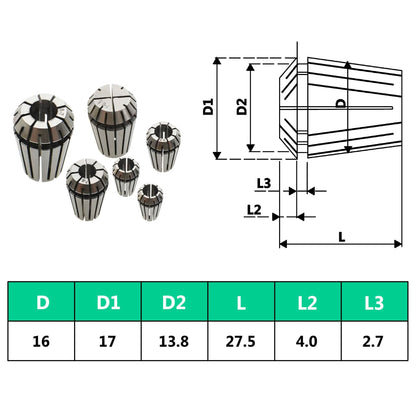 Pinze per Colletti ER16 Set Utensili per Tornitura 10 pz - homemem39