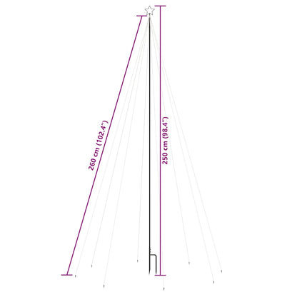 Albero di Natale Cascata Luci LED Interni Esterni 400 LED 2,5 m | homemem39