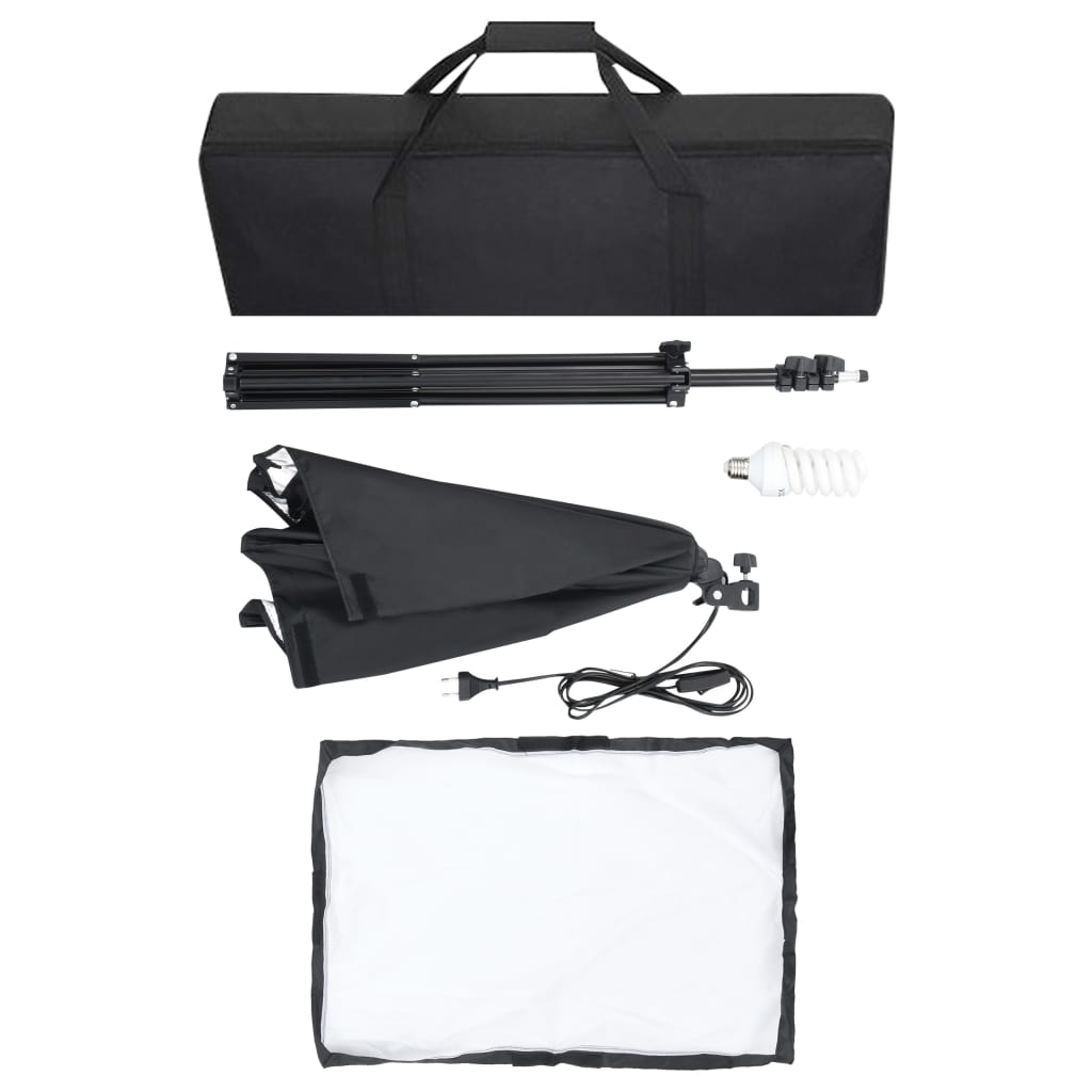 Kit per Studio Fotografico con Luci Softbox e Fondali - homemem39