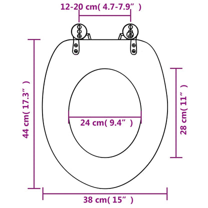 Tavoletta WC con Coperchio Chiusura Morbida MDF Design Pinguino | homemem39