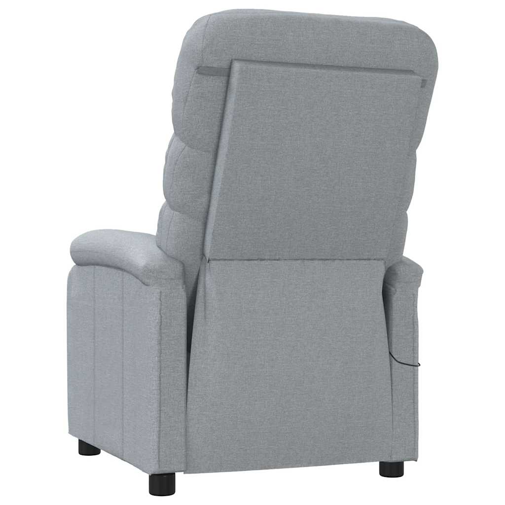 Poltrona Massaggiante in Tessuto Grigio Chiaro | homemem39