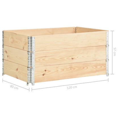 Fioriere Rialzate 3 pz 80x120 cm in Legno Massello di Pino | homemem39
