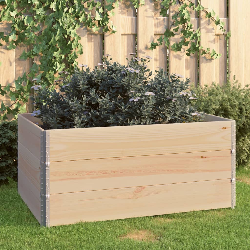 Fioriere Rialzate 3 pz 80x120 cm in Legno Massello di Pino | homemem39