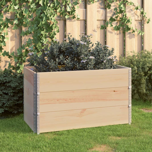 Fioriere Rialzate 3 pz 50x100 cm in Legno Massello di Pino | homemem39