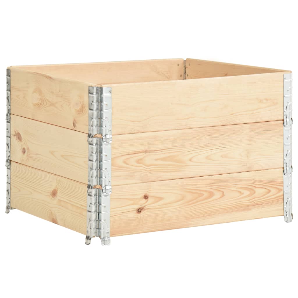 Fioriere Rialzate 3 pz 100x100 cm in Legno Massello di Pino | homemem39