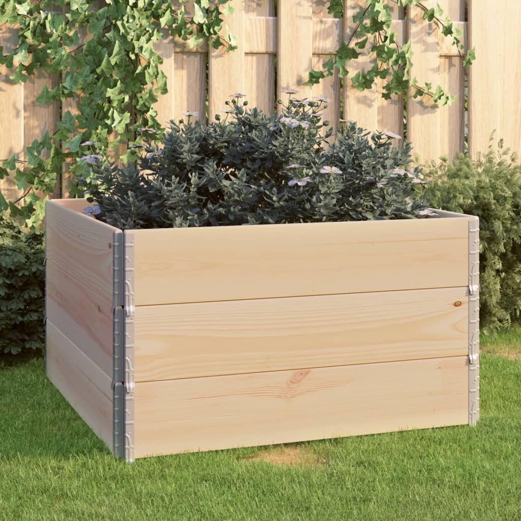 Fioriere Rialzate 3 pz 100x100 cm in Legno Massello di Pino | homemem39