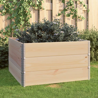 Fioriere Rialzate 3 pz 100x100 cm in Legno Massello di Pino | homemem39