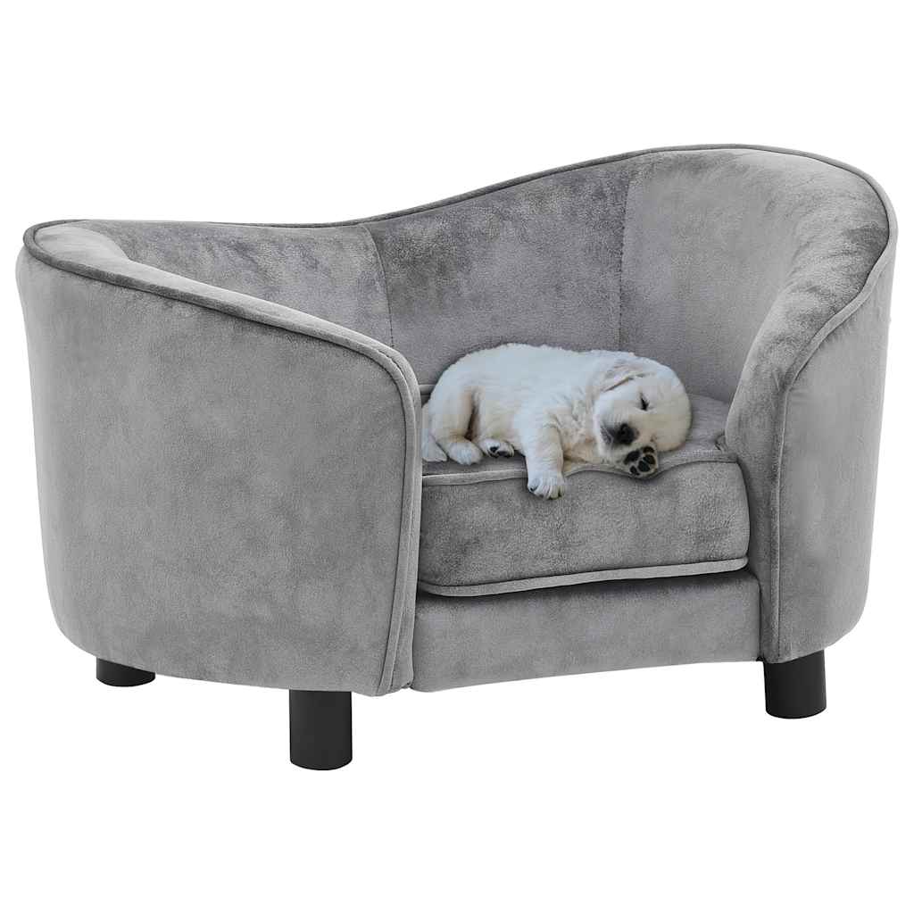 Divano per Cani Grigio 69x49x40 cm in Peluche - homemem39
