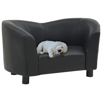 Divano per Cani Nero 67x41x39 cm in Similpelle - homemem39