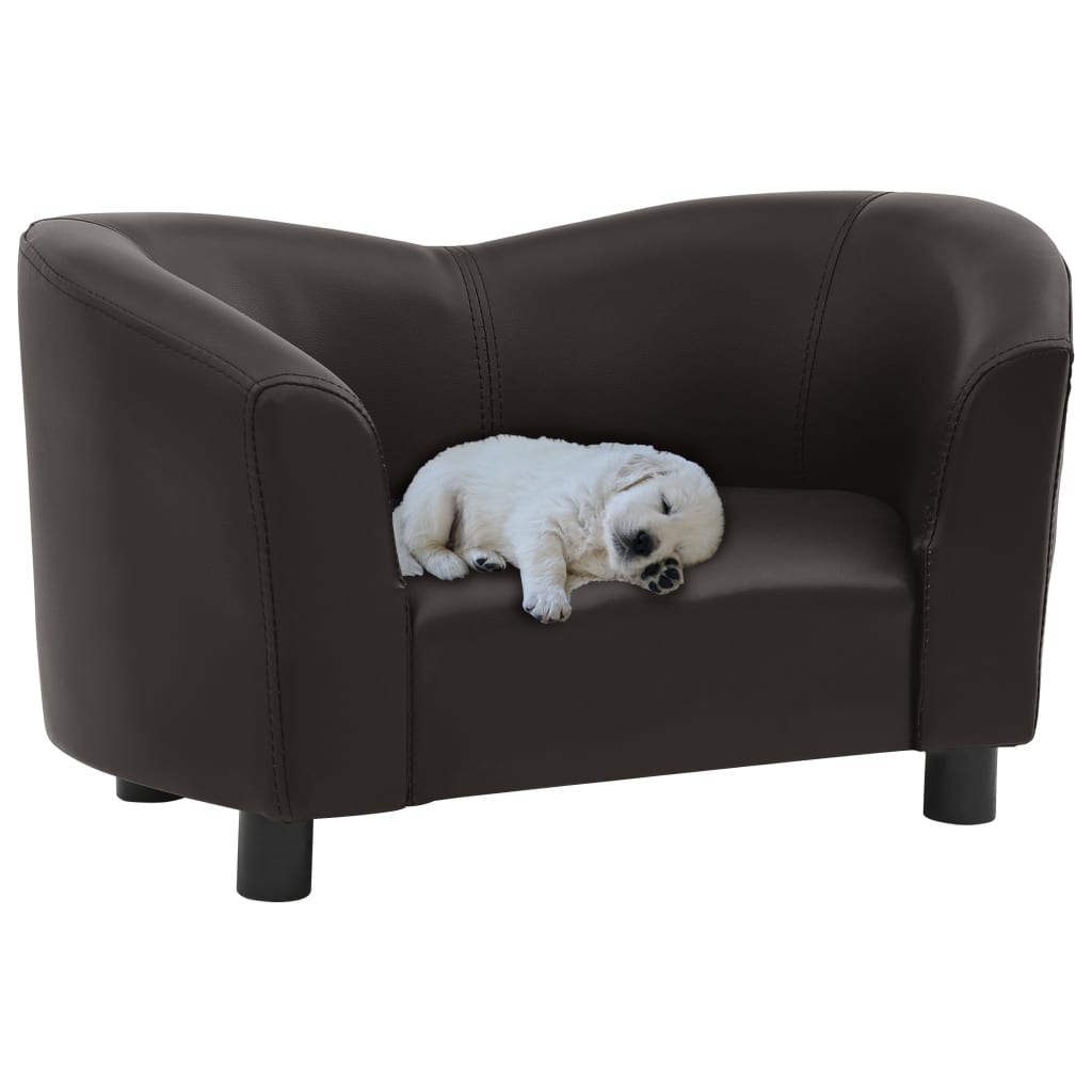 Divano per Cani Marrone 67x41x39 cm in Similpelle - homemem39