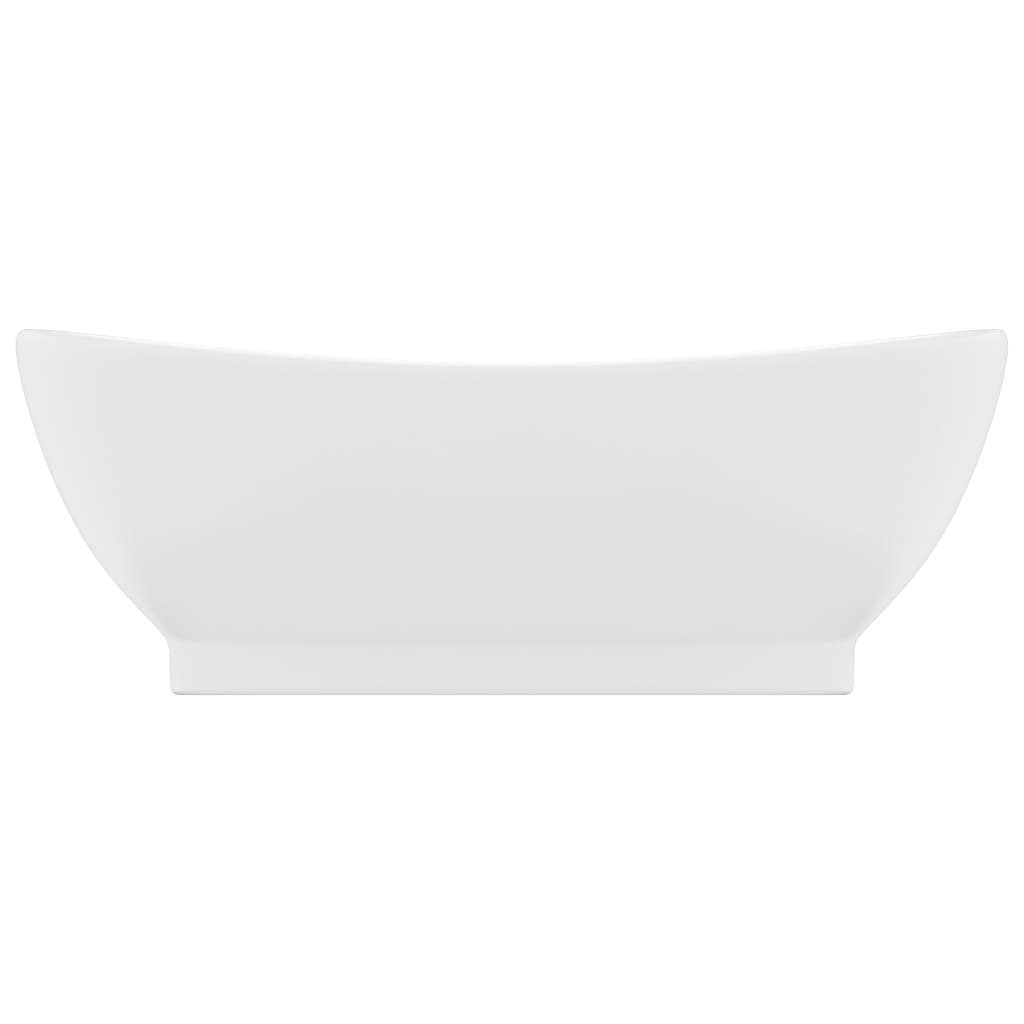 Lavandino con Troppopieno Ovale Bianco Opaco 58,5x39cm Ceramica - homemem39