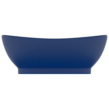 Lavabo con Troppopieno Ovale Blu Scuro Opaco 58,5x39cm Ceramica