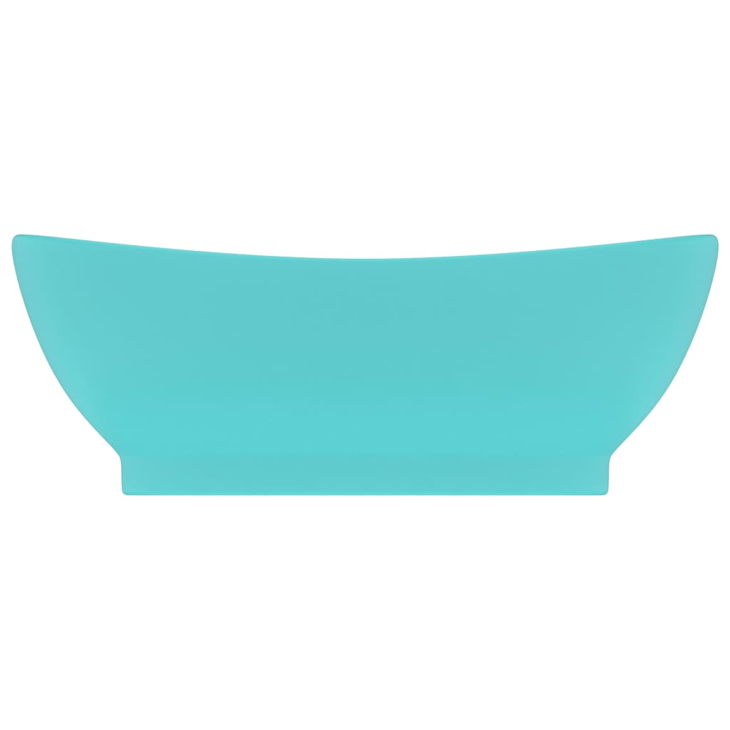 Lavabo con Troppopieno Ovale Turchese Opaco 58,5x39 cm Ceramica - homemem39