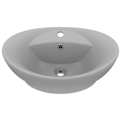 Lavabo con Troppopieno Ovale Turchese Grigio 58,5x39 cm Ceramica | homemem39