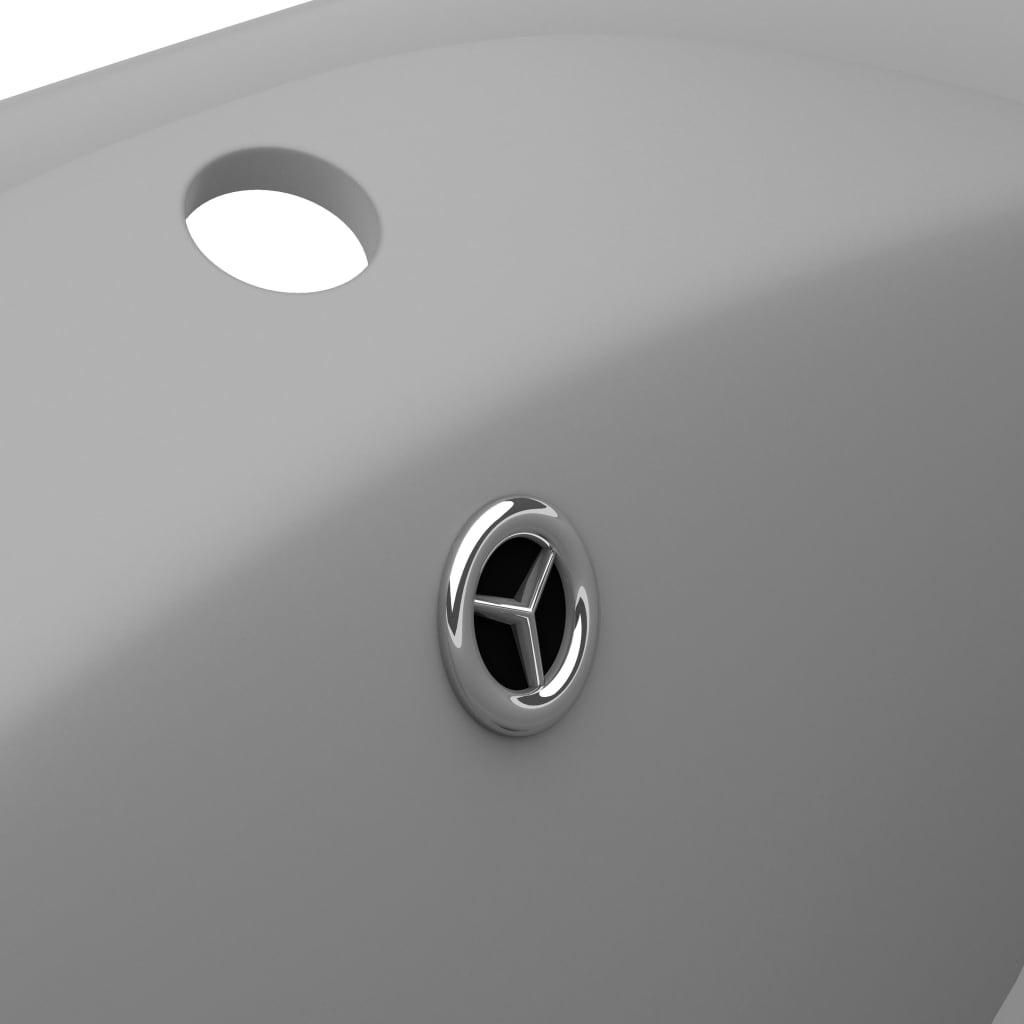 Lavabo con Troppopieno Ovale Turchese Grigio 58,5x39 cm Ceramica | homemem39