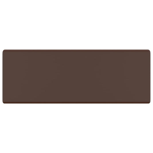 Lavabo Troppopieno Cubico Marrone Scuro Opaco 41x41cm Ceramica - homemem39