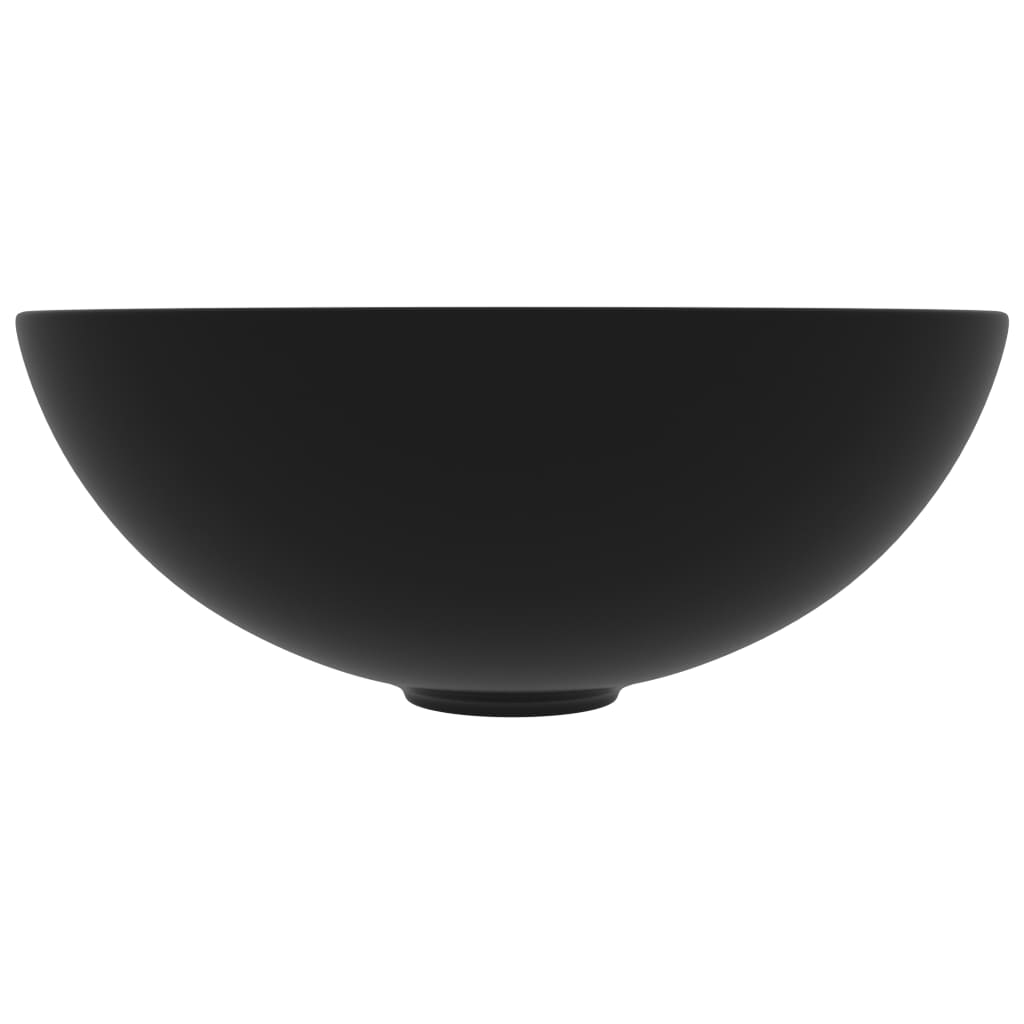 Lavandino da Bagno in Ceramica Nero Opaco Rotondo - homemem39