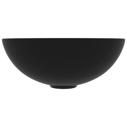 Lavandino da Bagno in Ceramica Nero Opaco Rotondo - homemem39