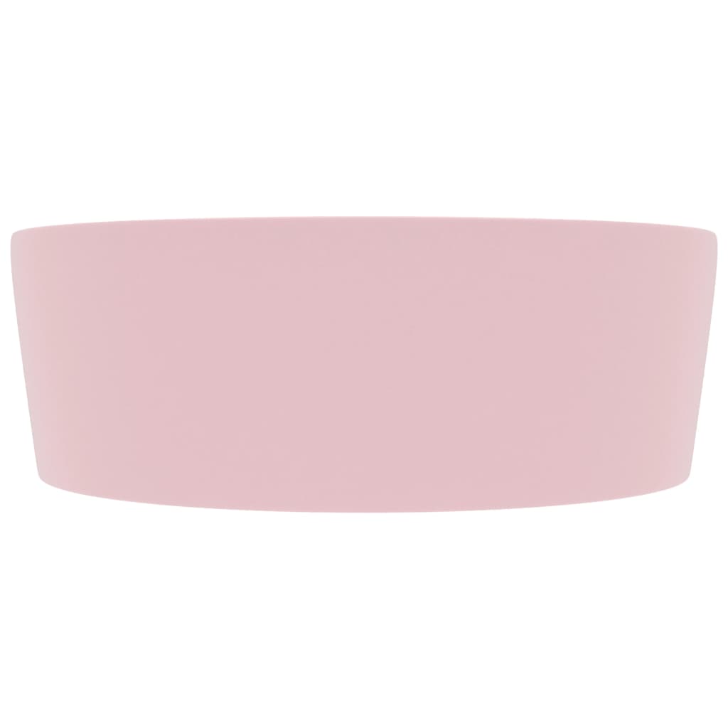 Sink with Overflow Matt Pink 36x13 cm in Ceramic