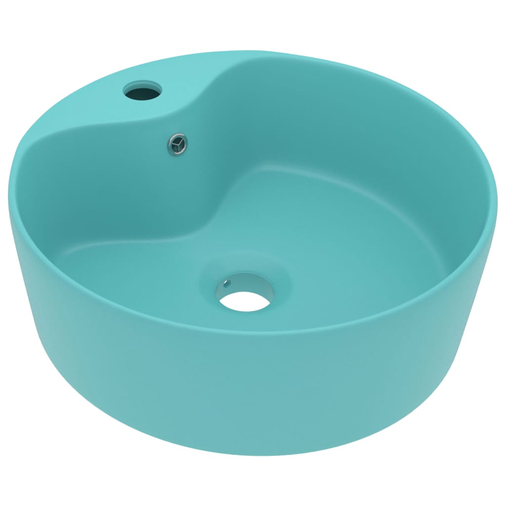 Lavandino con Troppopieno Verde Chiaro Opaco 36x13 cm Ceramica | homemem39
