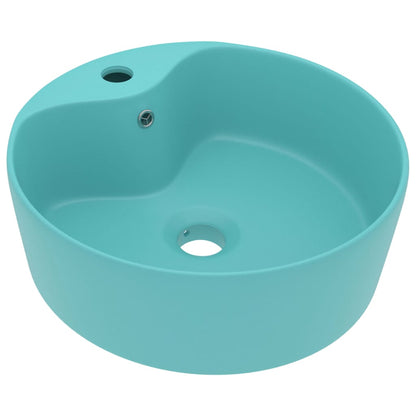 Lavandino con Troppopieno Verde Chiaro Opaco 36x13 cm Ceramica | homemem39