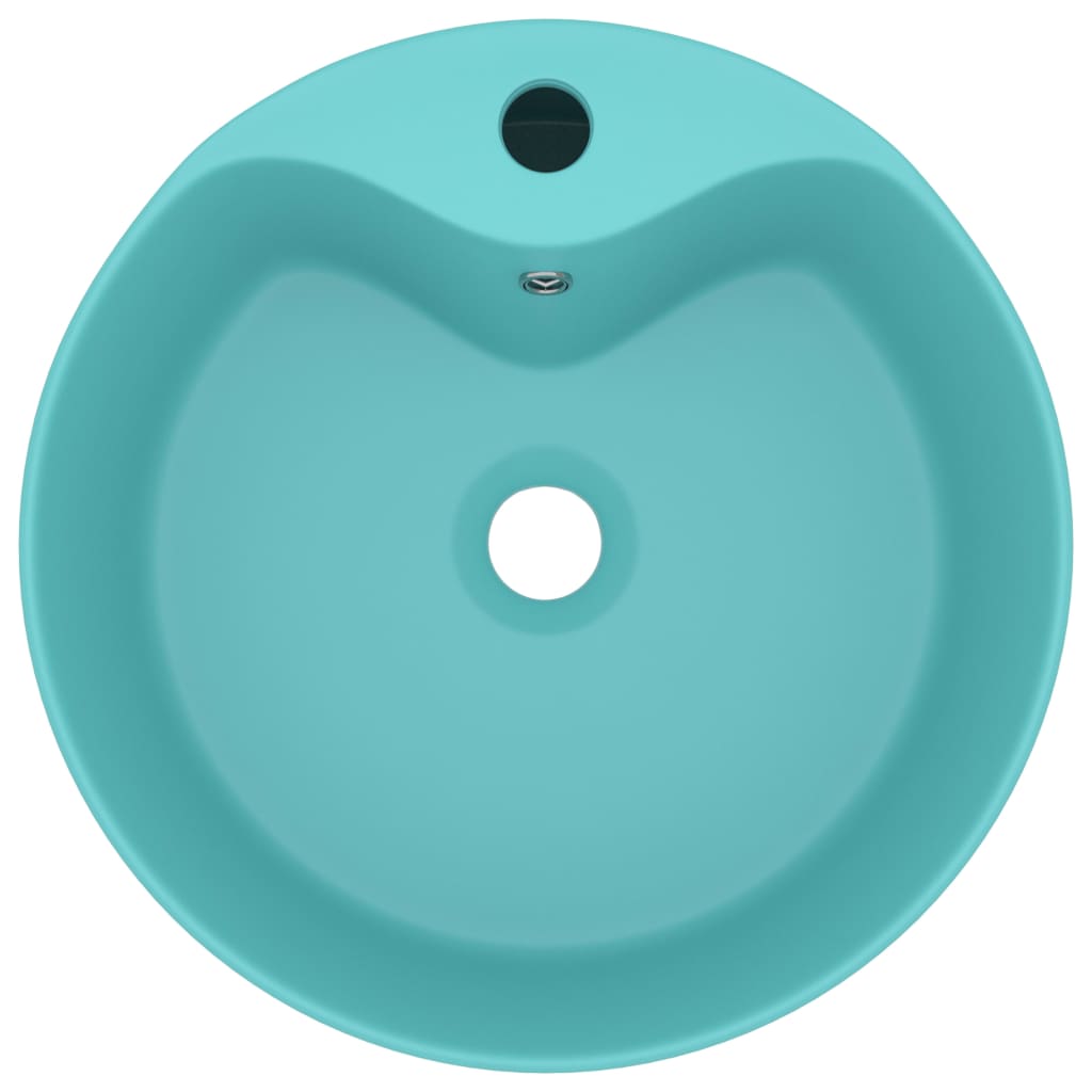 Lavandino con Troppopieno Verde Chiaro Opaco 36x13 cm Ceramica | homemem39