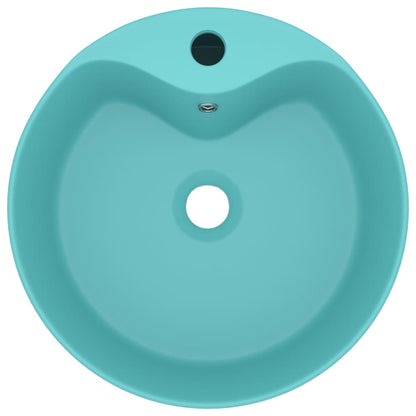 Lavandino con Troppopieno Verde Chiaro Opaco 36x13 cm Ceramica | homemem39